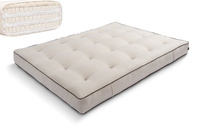 Matelas 200x200 naturel avec latex - Futon Comfort Trio Latex Wool - Pascall Kedro Lin