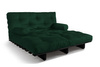 Canapé lit 140x200 - Slim Comfort Black - Pascall Futon Vert Bouteille