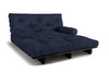 Canapé lit 160x200 - Slim Comfort Black - Pascall Futon Blue Marine