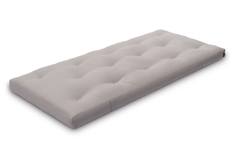 Matelas 90x200 naturel - Futon Slim Natural - Pascall Gris