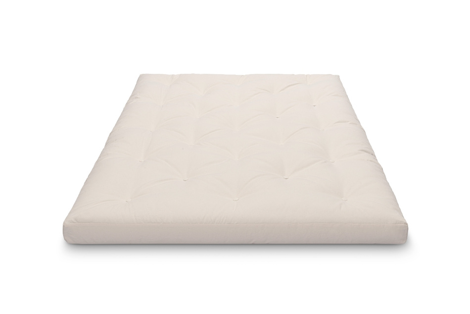 Matelas 140x200 naturel avec latex - Futon Slim Duo Latex - Pascall Gris Clair