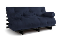 Canapé lit 160x200 - Slim Basic Black - Pascall Futon Blue Marine