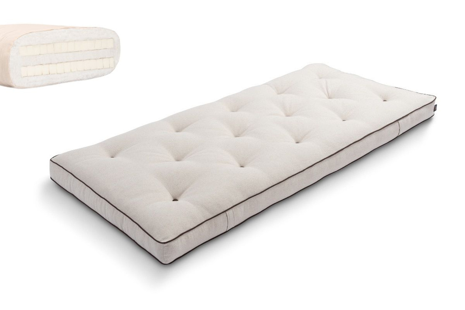 Matelas Futon 90x200 naturel avec latex - Slim Duo Latex Kedro - Pascall Lin