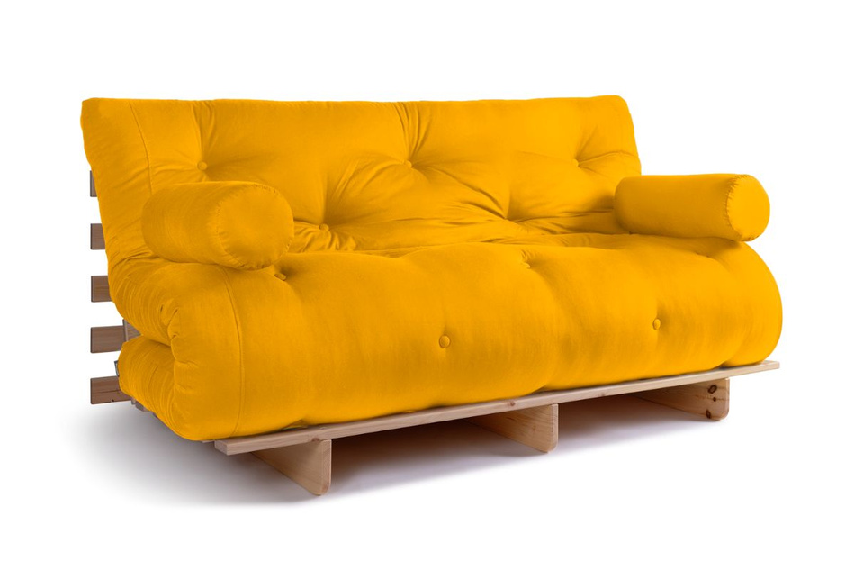 Canapé lit 160x200 - Slim Comfort Classic - Pascall Futon Jaune