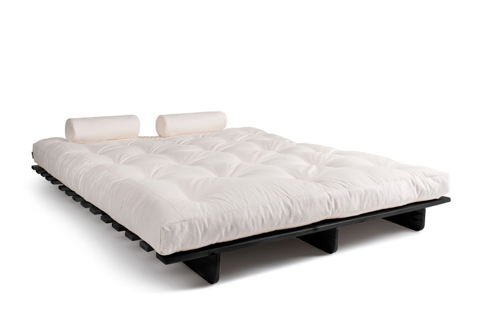Canapé lit 160x200 - Slim Exclusive Black - Pascall Futon Ecru