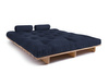 Canapé lit 160x200 - Slim Comfort Classic - Pascall Futon Blue Marine
