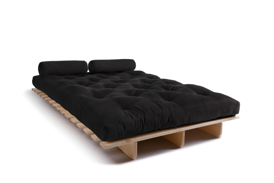 Canapé lit 120x200 - Slim Basic Classic - Pascall Futon Noir