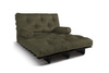 Canapé lit 120x200 - Slim Comfort Black - Pascall Futon Kaki
