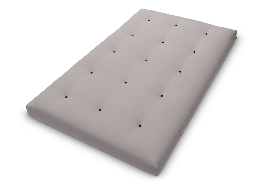 Matelas 120x200 naturel avec de la laine, coco et 2x latex - Futon Comfort Wool - Pascall Gris