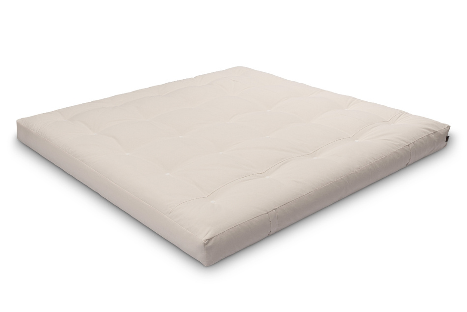 Matelas 200x200 naturel avec latex - Futon Medium Latex - Pascall Ecru