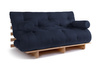 Canapé lit 160x200 - Slim Basic Classic - Pascall Futon Blue Marine