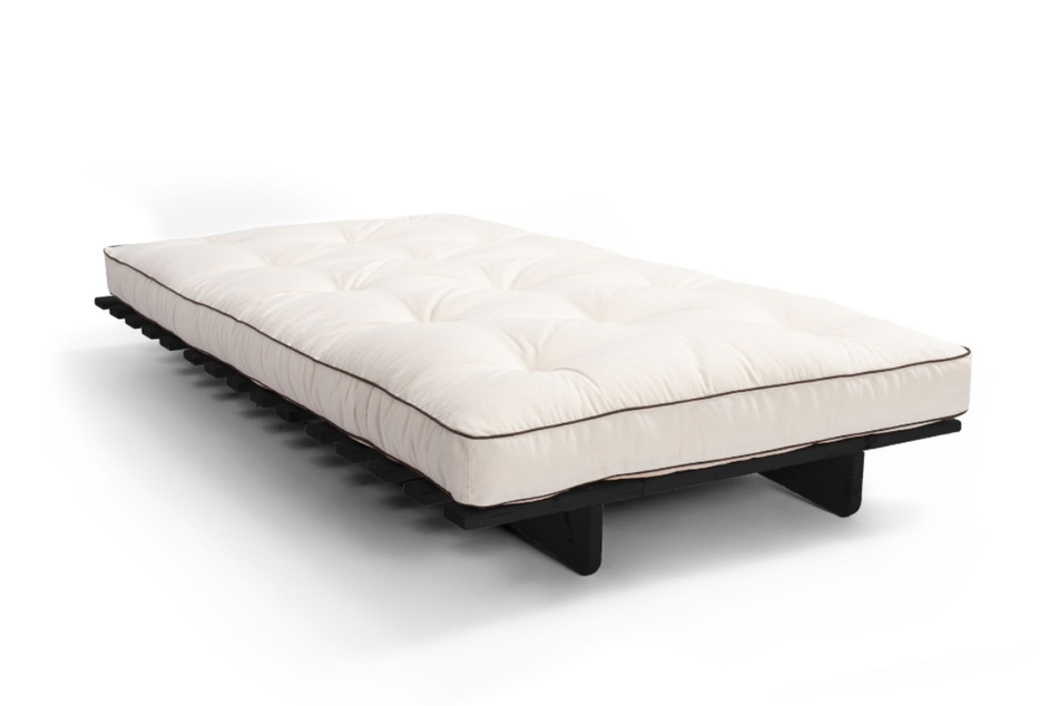 Canapé lit 90x200 - Slim Exclusive Kedro Black - Pascall Futon Ecru