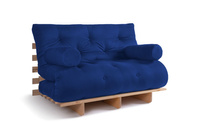 Canapé lit 120x200 - Slim Basic Classic - Pascall Futon Bleu