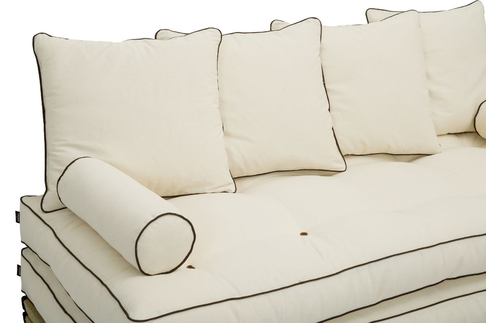 Canape d’angle Tatami Medium Coco Kedro 80x200 - Pascall Futon Ecru