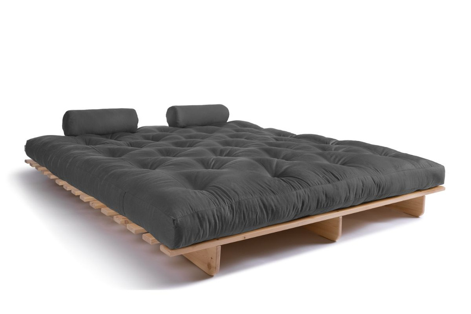 Canapé lit 180x200 - Slim Basic Classic - Pascall Futon Gris