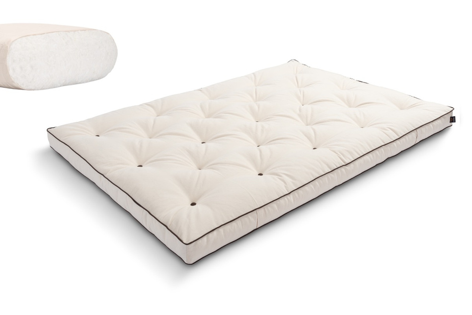 Matelas 140x200 naturel - Futon Slim Natural Kedro - Pascall Ecru