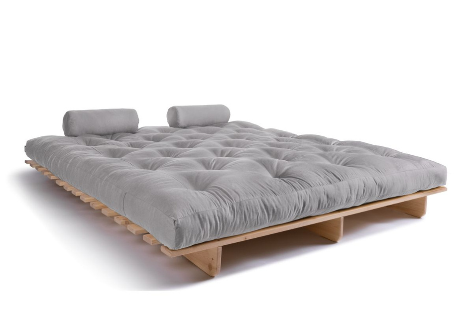 Canapé lit 180x200 - Slim Basic Classic - Pascall Futon Gris Clair